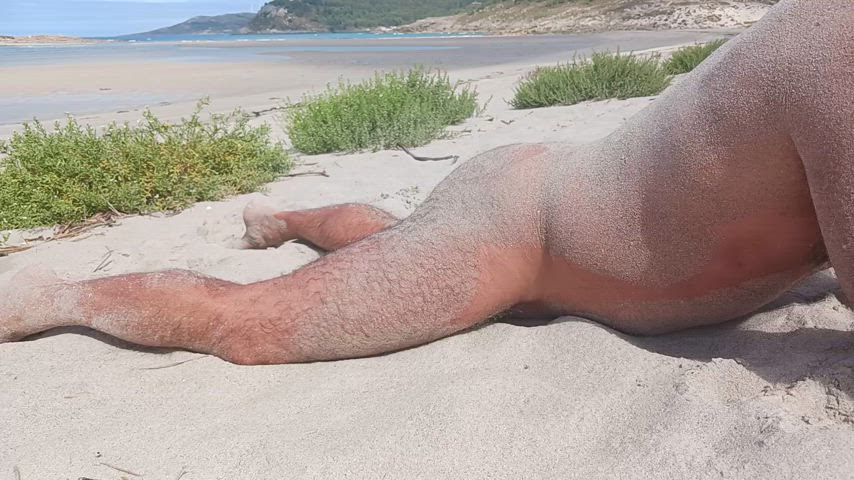 The silky sand, the hot sand... the beach