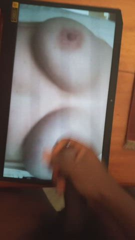 cock cum cum on tits cumshot male masturbation tribute gif