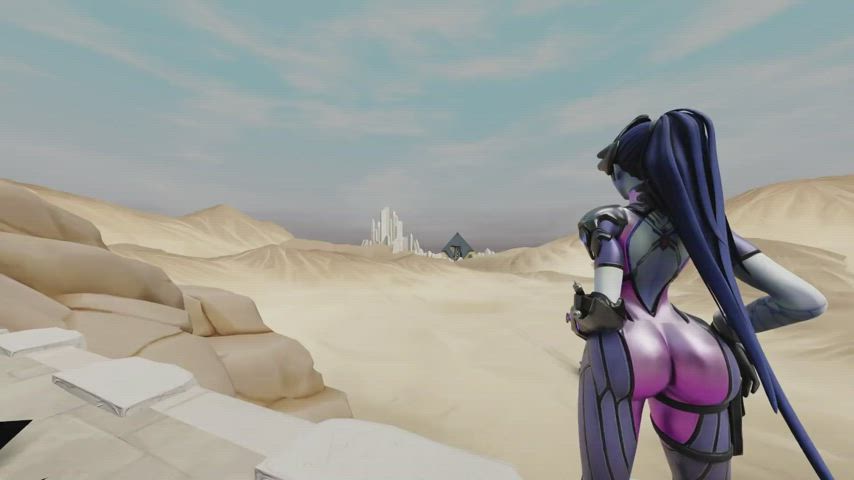 3d animation doggystyle futanari muscular girl overwatch rule34 gif