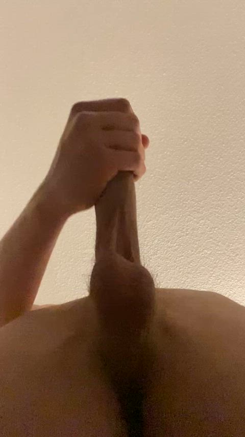 big balls big dick cock thick cock two hands massive-cock gif
