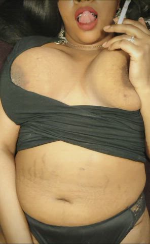 areolas bbw big tits ebony lipstick fetish masturbating nipples panties smoking gif
