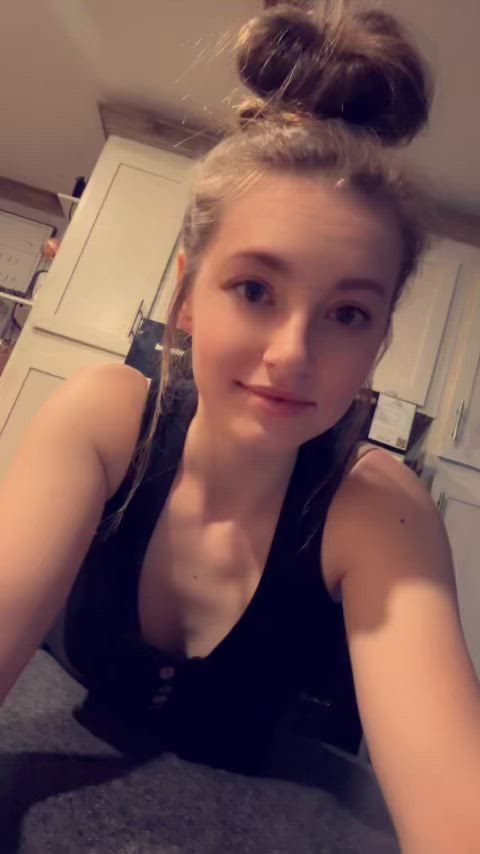 cute kiss onlyfans sfw tease teen gif