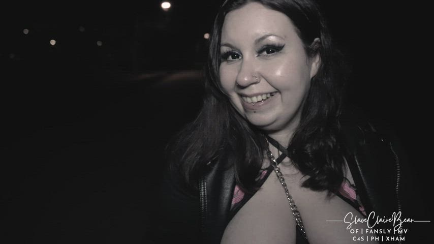 chubby cute fetish kinky masturbating object insertion outdoor public pussy tits