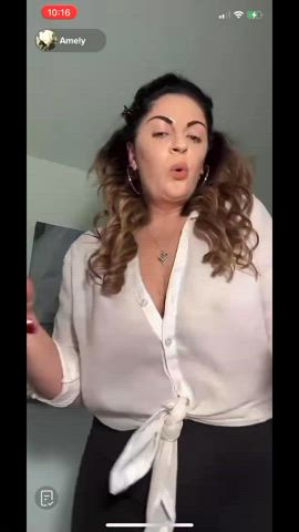 accidental big tits mature nipple nipslip tiktok tits gif