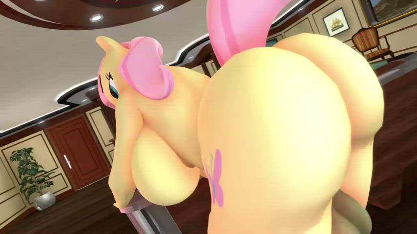 animation cartoon cock milking eye contact futanari sfm shaking slapping gif