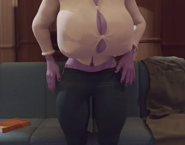 animation big tits cartoon funny porn glasses sfm sheer clothes r/nsfwfunny gif