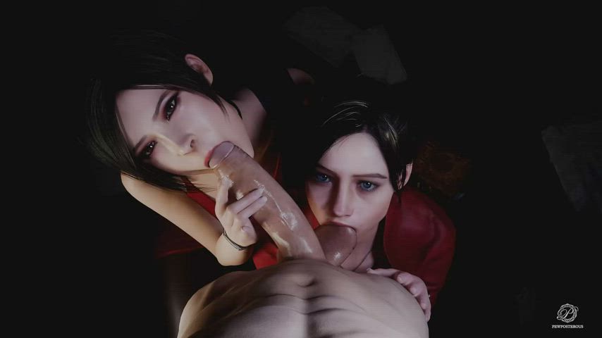 3D Blowjob Rule34 gif