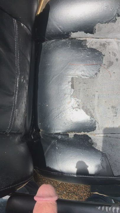 Peeing on an old office chair at work