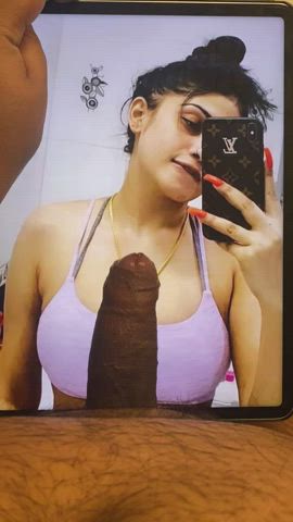 Sexy Indian babe getting tributed. DM me for tribs.