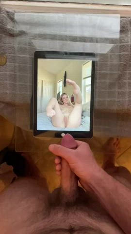 cum cumshot natural tits gif