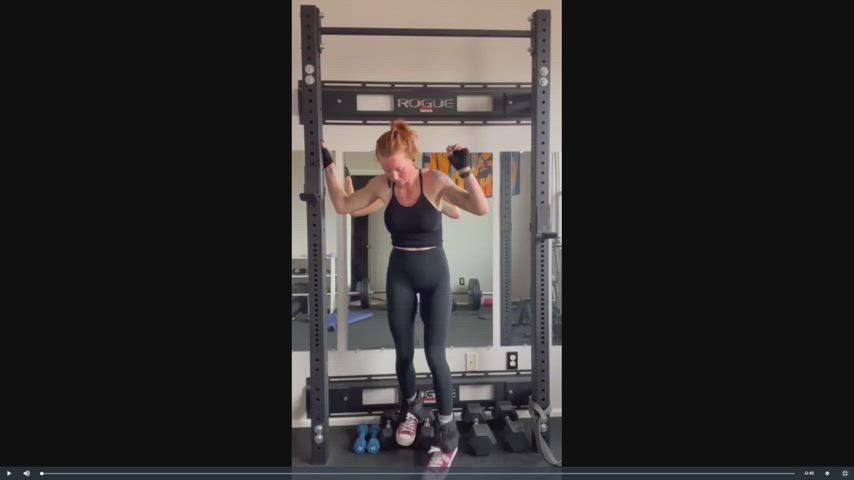 amateur athletic exposed milf natural tits redhead sport tits gif