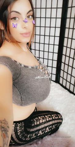 alexa pearl big tits boobs onlyfans topless twerking gif