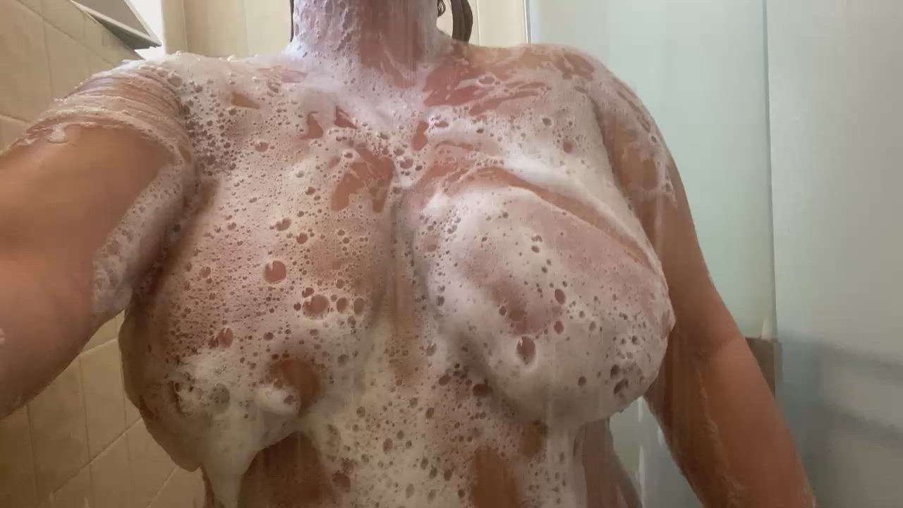 Big Tits Shower Soapy gif