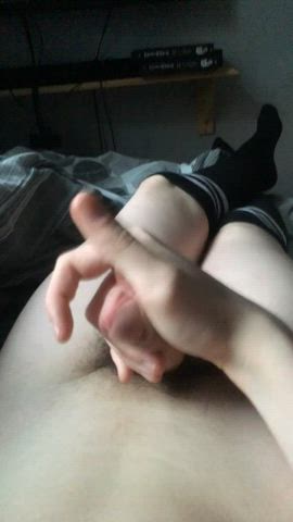 femboy jerk off little dick gif
