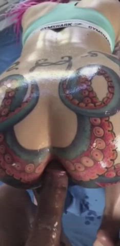anal bbc creampie cum cumshot tattoo gif