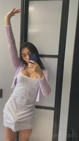 big tits cum cumshot mirror trans trans woman gif