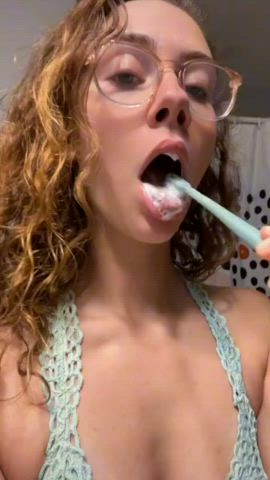 brunette cum cum in mouth pornhub pornstar redhead riley reid tiktok gif
