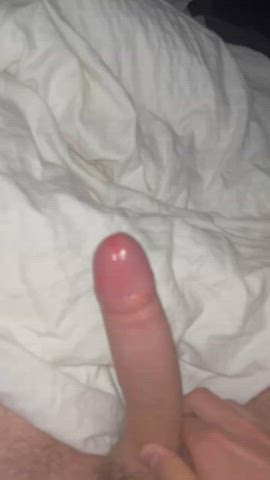 Watch me pull down my foreskin on my big dick
