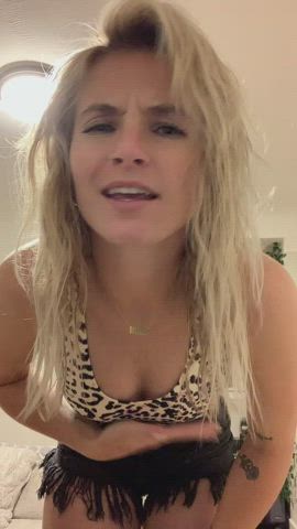 ass blonde underboob gif
