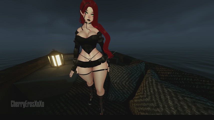 POV: A goth girl gives you a sensual lapdance