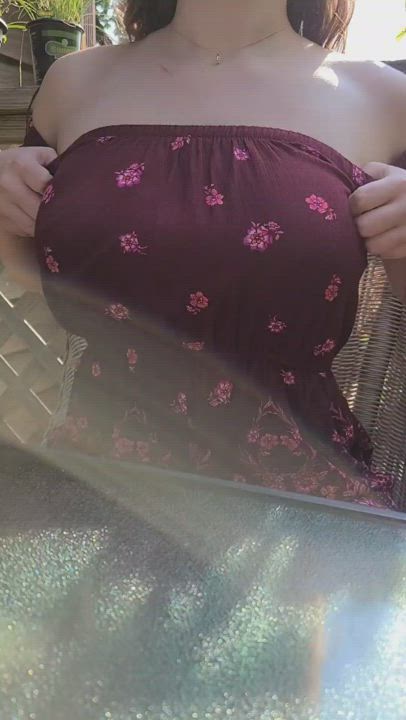 Why would I ever wear a bra with boobs like these? [drop]