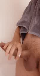 Cock Worship Cum Male Masturbation Shower gif