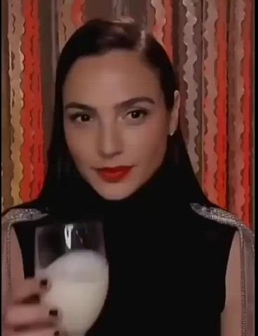 celebrity cum cum swallow israeli milf star gif