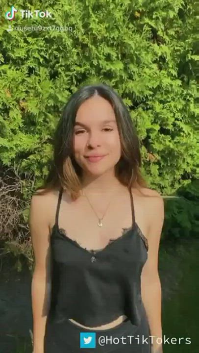 Babe Bouncing Tits Nude Small Tits Tattoo TikTok gif