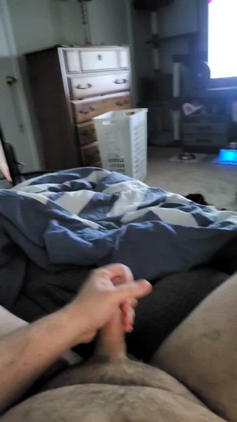 cock jerk off male masturbation masturbating orgasm pov solo gif