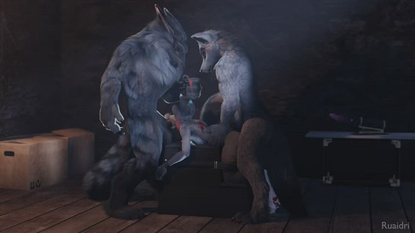 animation bdsm blowjob cum cumshot doggystyle gangbang sex threesome gif