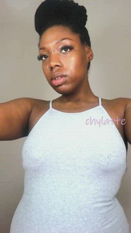 Clothed Ebony MILF gif