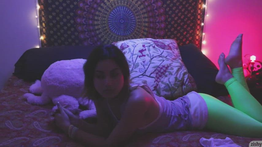amateur panties tank top gif