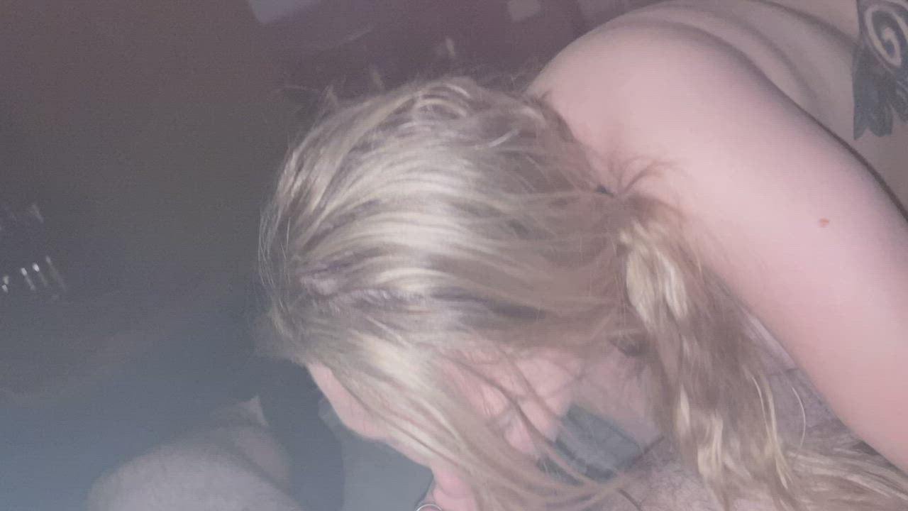 Blonde Blowjob Sloppy gif