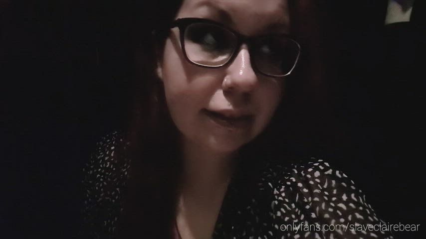 Big Tits Glasses Humiliation Licking Pierced Piercing Redhead Slave Toilet gif