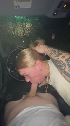 Giving him road head
