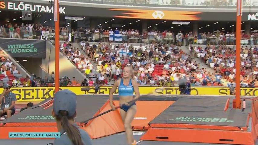 Finnish pole vaulter Saga Andersson