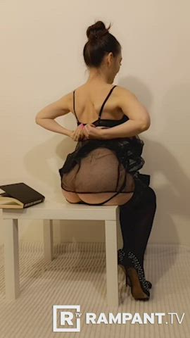 Lingerie Striptease Teacher gif