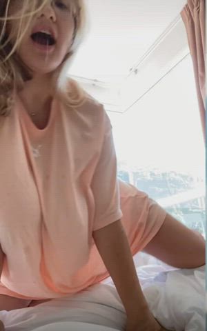 Big Tits Busty Blonde gif