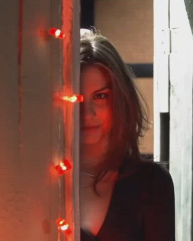 celebrity green eyes lauren cohan gif