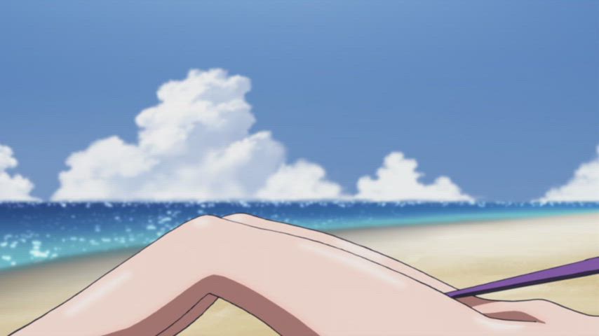 anime beach ecchi groping oil swimsuit ecchi-anime gif