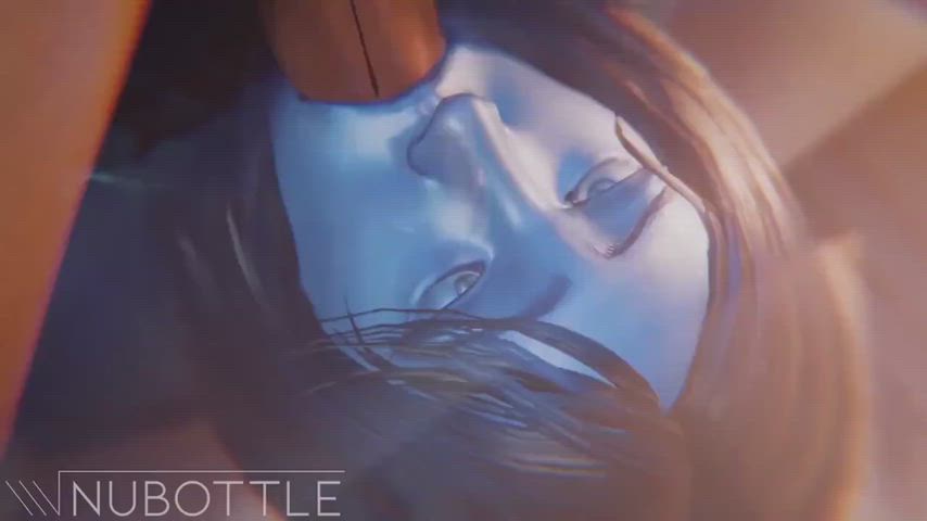 3d animation blowjob cum in mouth deepthroat face fuck robot short hair gif