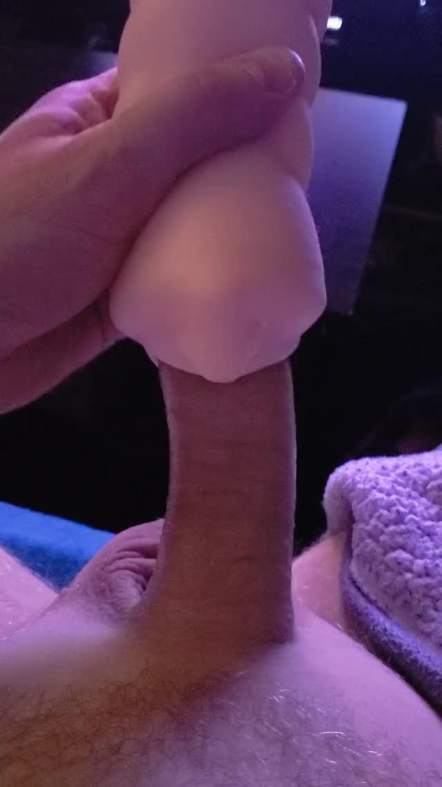 First time posting with my double ended fleshlight. LOVE stretching this thing out...