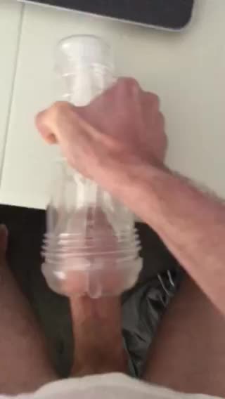 Noisy session with fleshlight ice