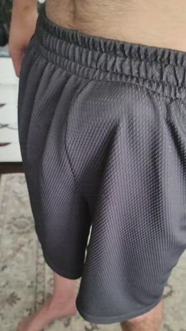 Pulling my shorts down in slow mo