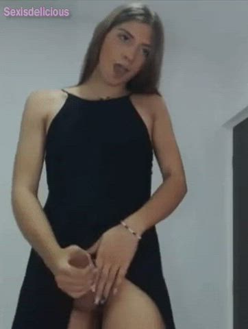 Cock Masturbating Trans gif