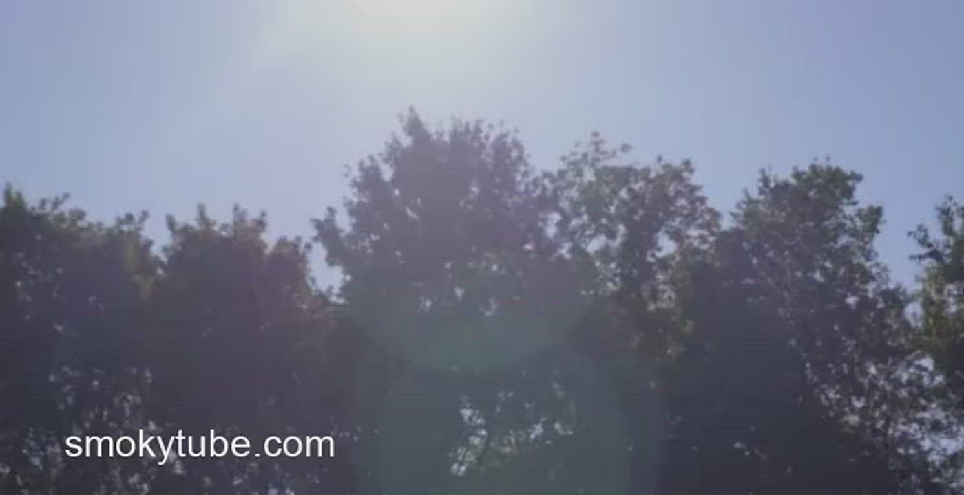 Three dudes fucking outdoor in hot threesome