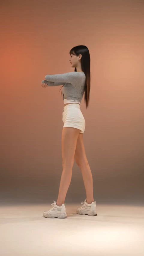 ass brunette dancing hips korean tease kpop gif