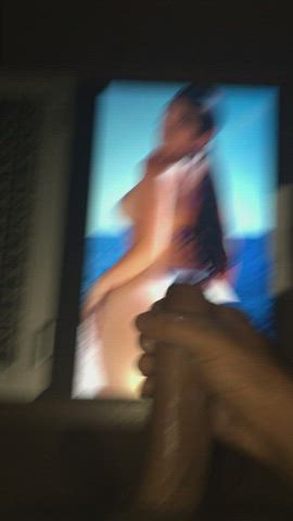 Jerking off to Demi Rose’s fat ass