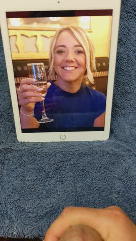 Raise a toast to this cum slut getting a huge load