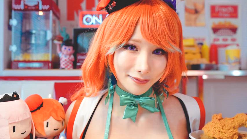 asian big tits cosplay cute huge tits sexy taiwanese busty-asians gif